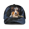 Australian Shepherd - Jean Background Custom Name Cap