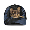 Chihuahua - Jean Background Custom Name Cap