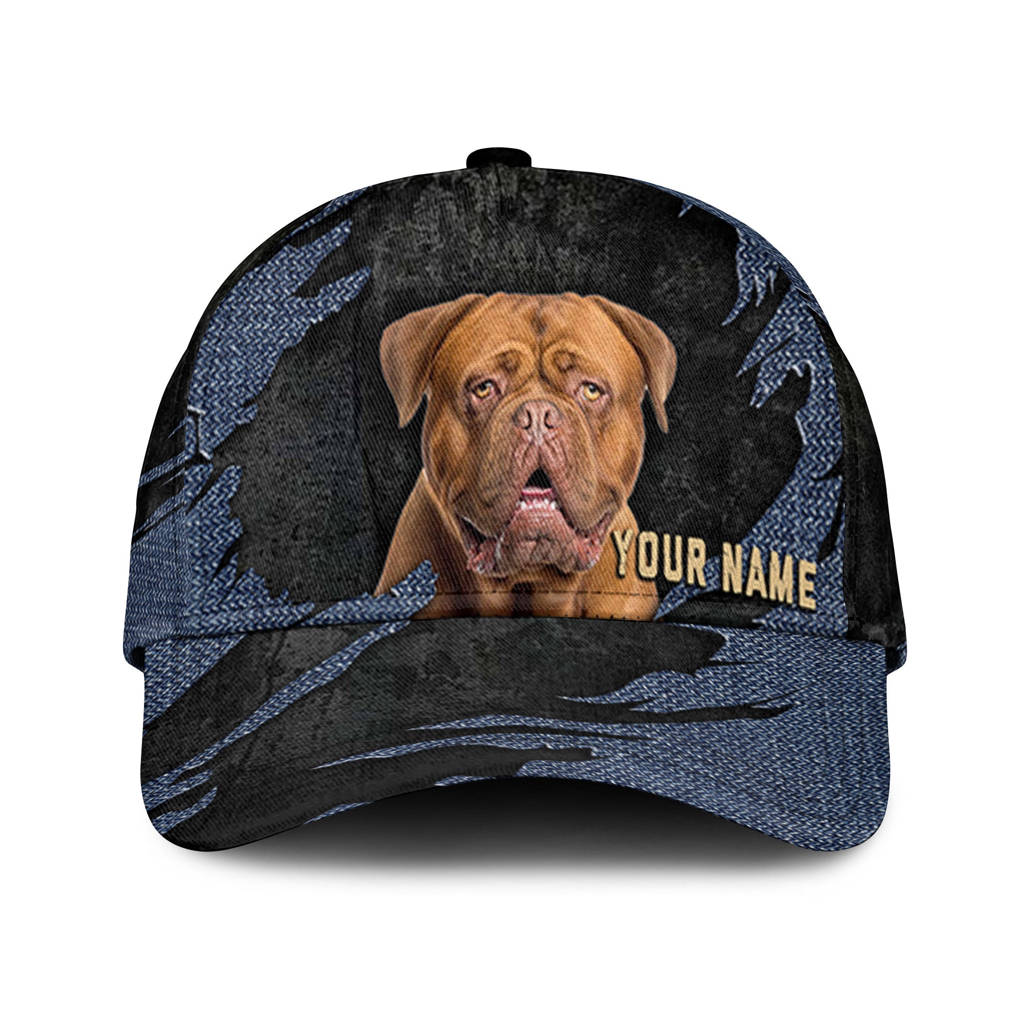 Dogue De Bordeaux - Jean Background Custom Name Cap