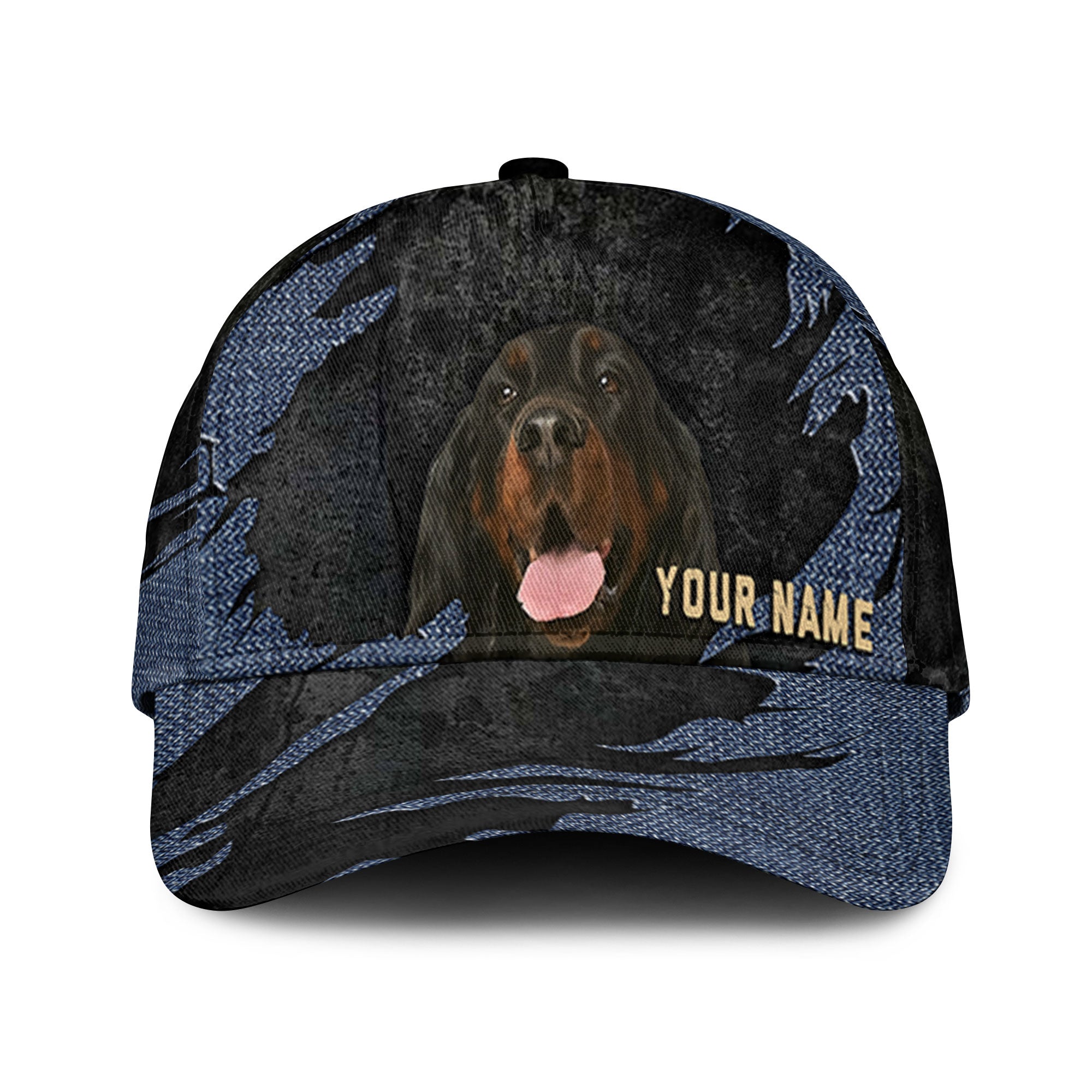 Gordon Setter - Jean Background Custom Name Cap