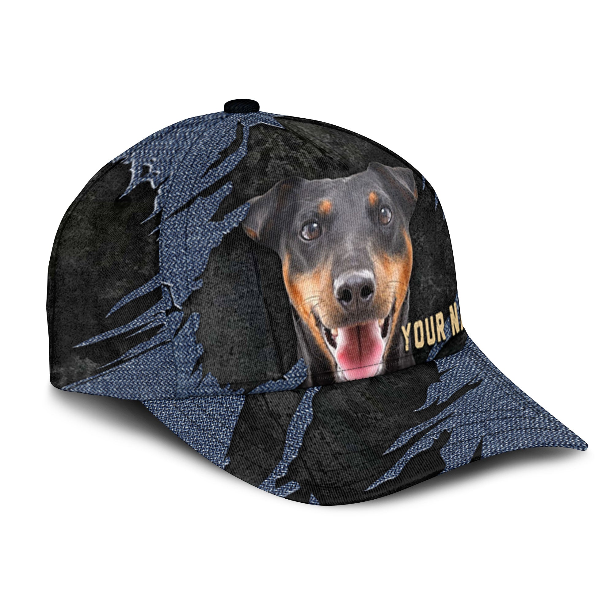 Jagdterrier - Jean Background Custom Name Cap