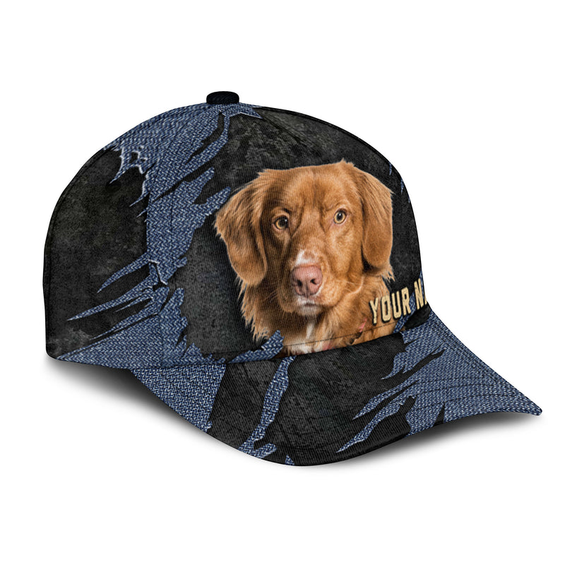 Nova Scotia Duck Tolling Retriever - Jean Background Custom Name Cap