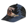 Cesky Terrier - Jean Background Custom Name Cap