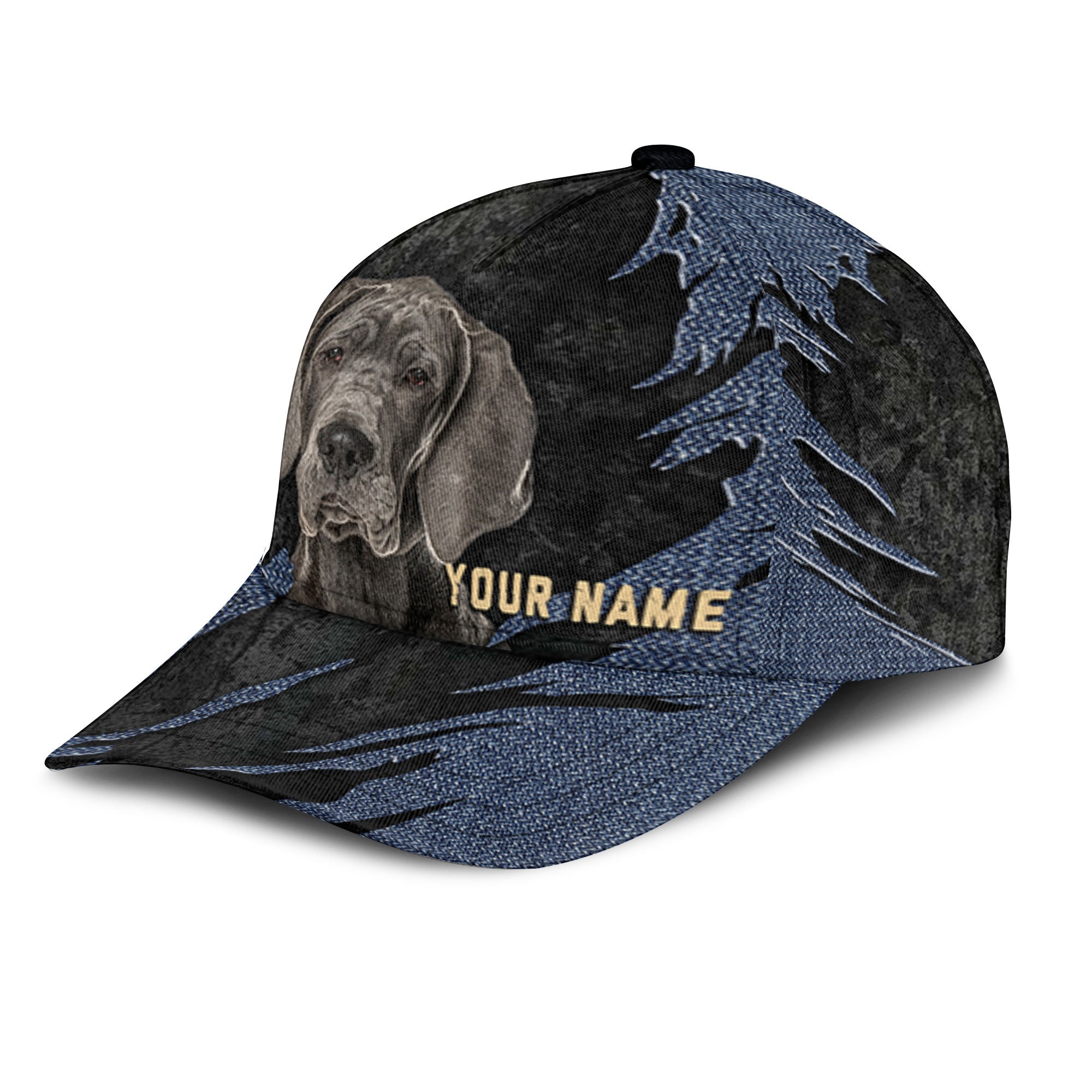 Greyhound - Jean Background Custom Name Cap