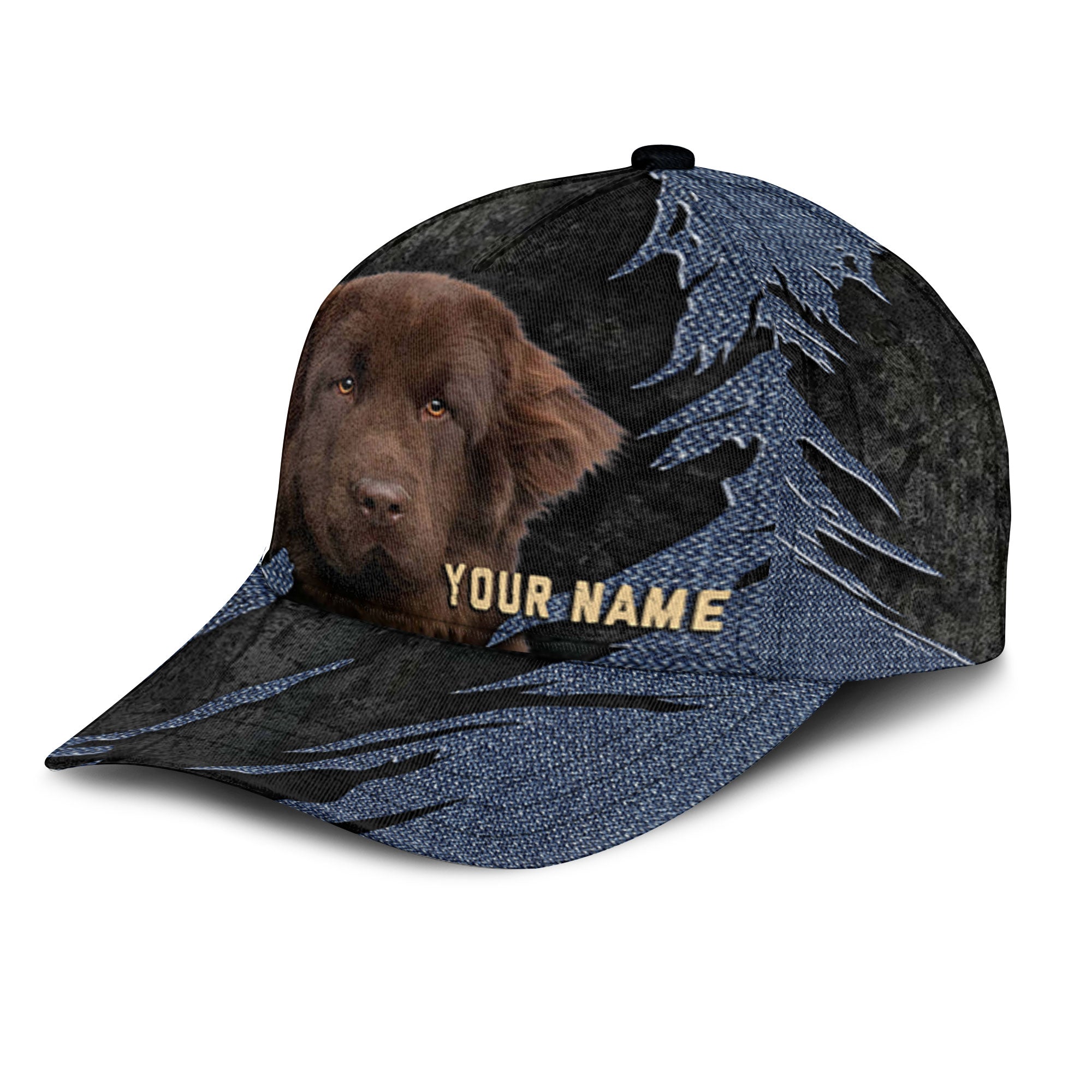 Newfoundland - Jean Background Custom Name Cap