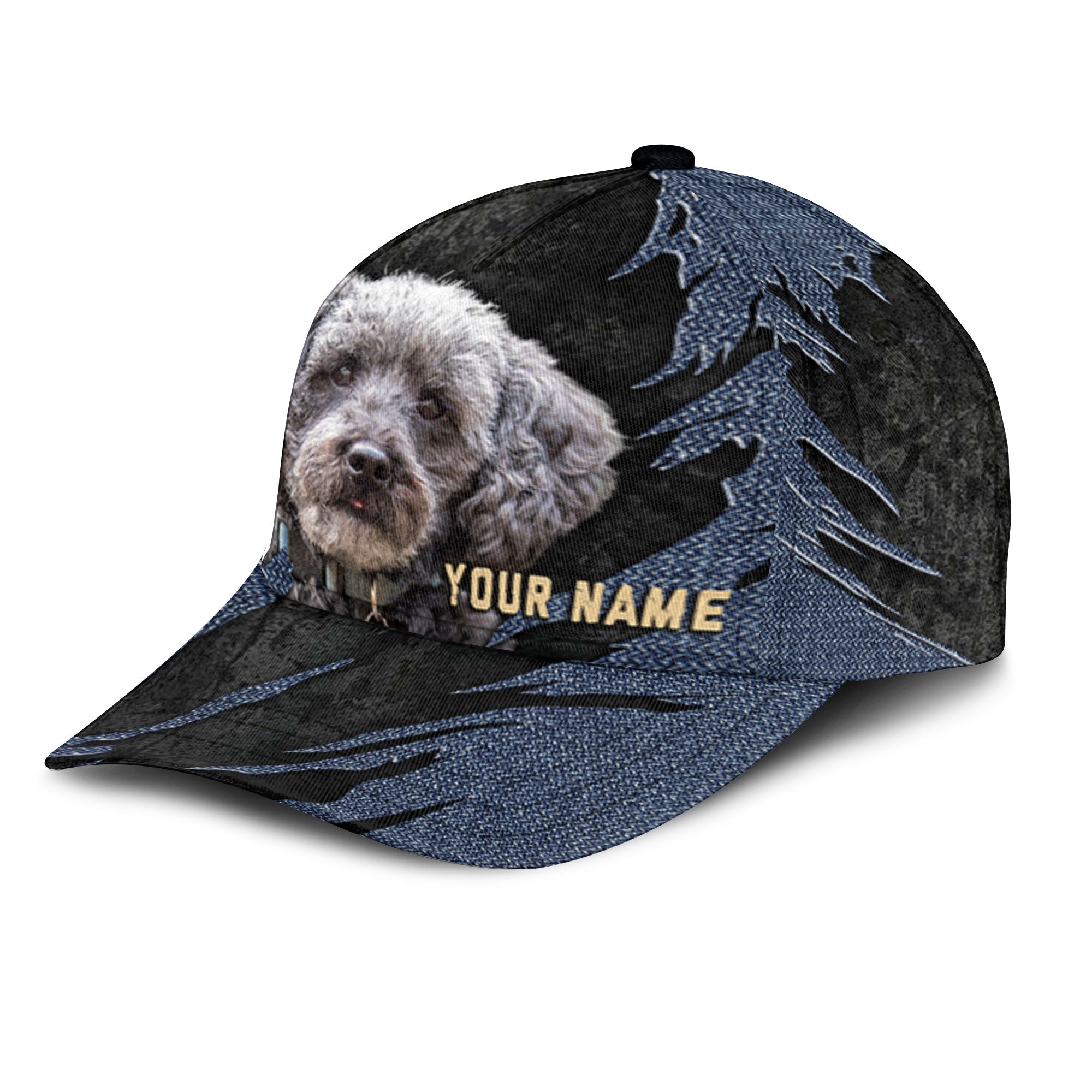 Schnoodle - Jean Background Custom Name Cap