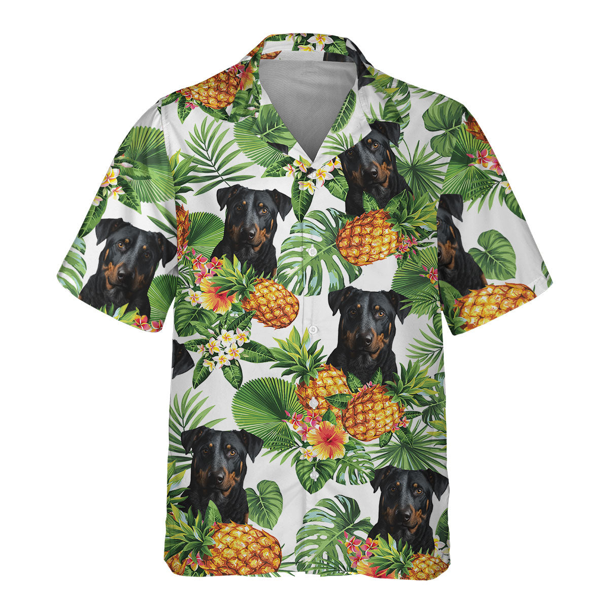 Beauceron AI - Tropical Pattern Hawaiian Shirt