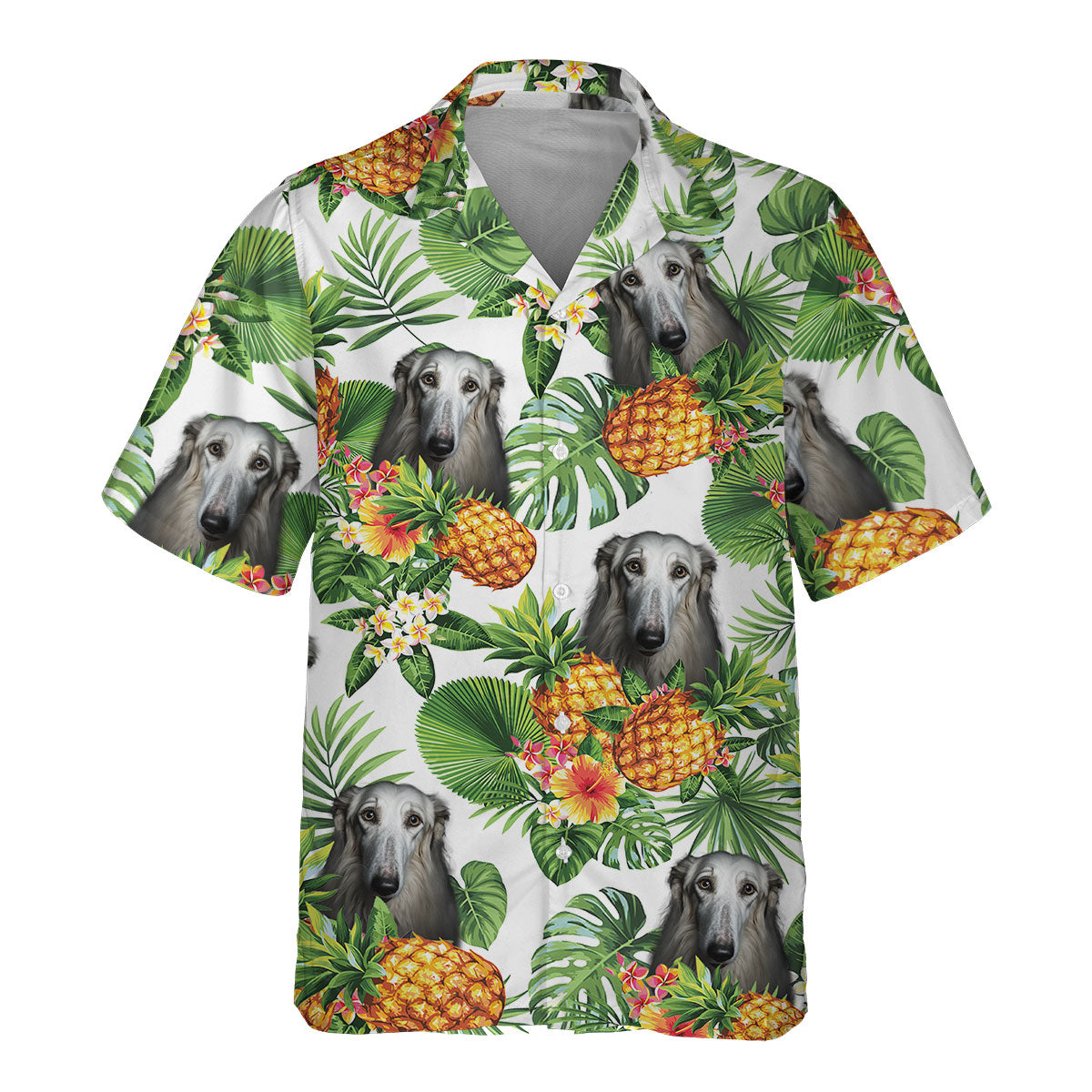 Borzoi AI - Tropical Pattern Hawaiian Shirt