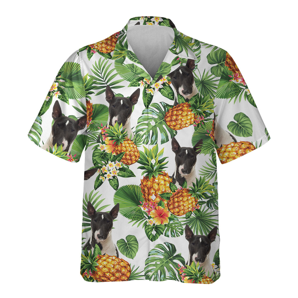 Bull Terrier - Tropical Pattern Hawaiian Shirt