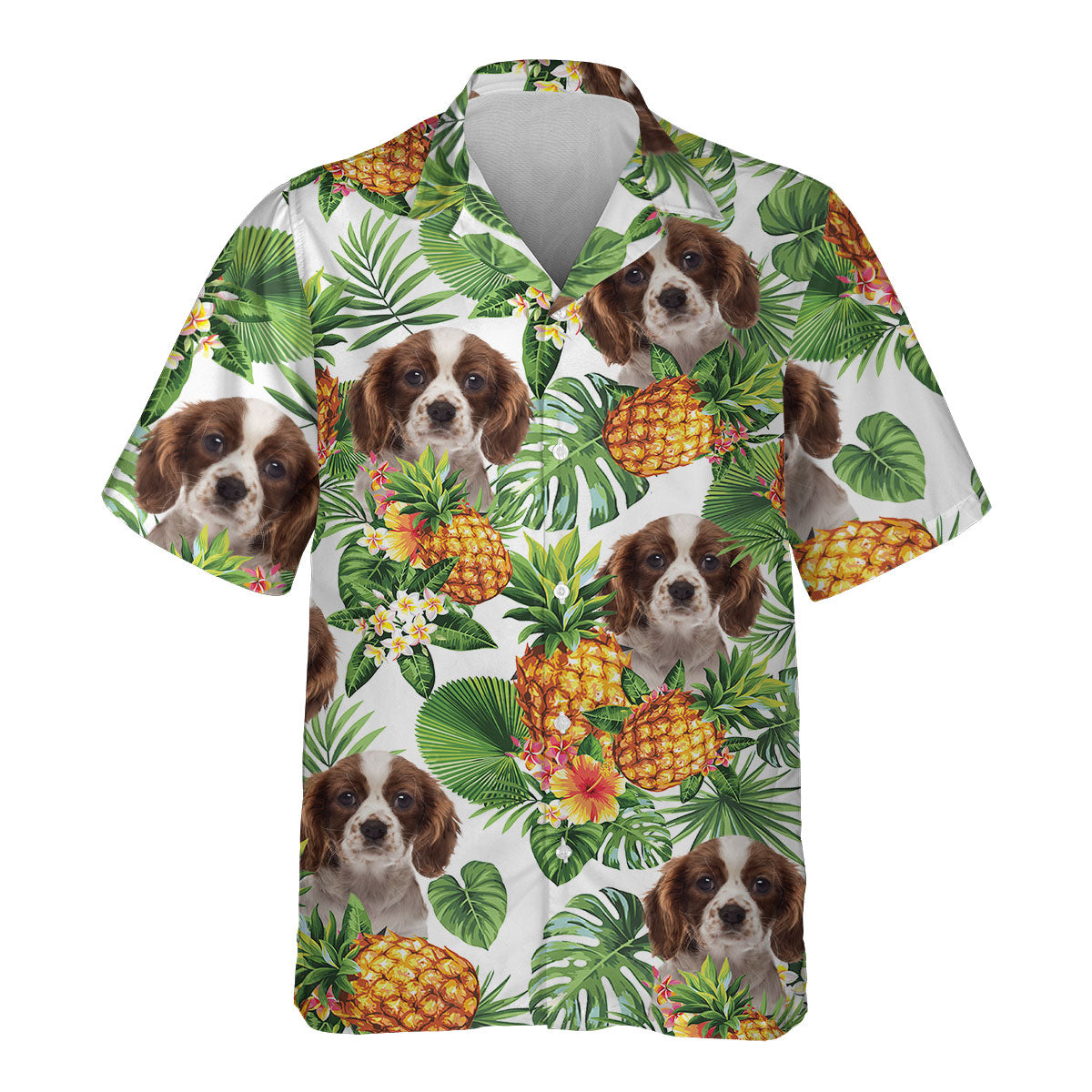 Cavalier King Charles Spaniel - Tropical Pattern Hawaiian Shirt