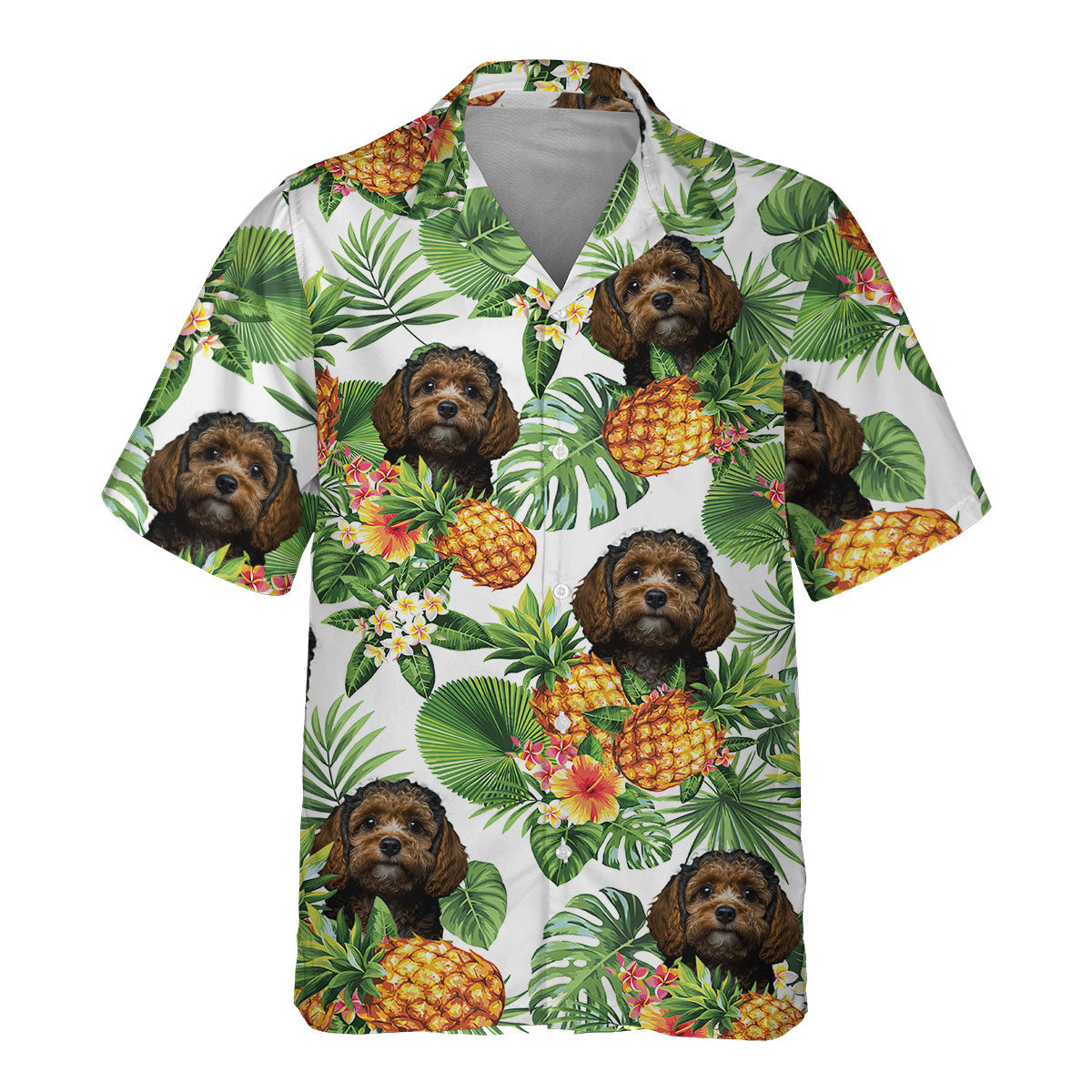 Cavapoo AI - Tropical Pattern Hawaiian Shirt