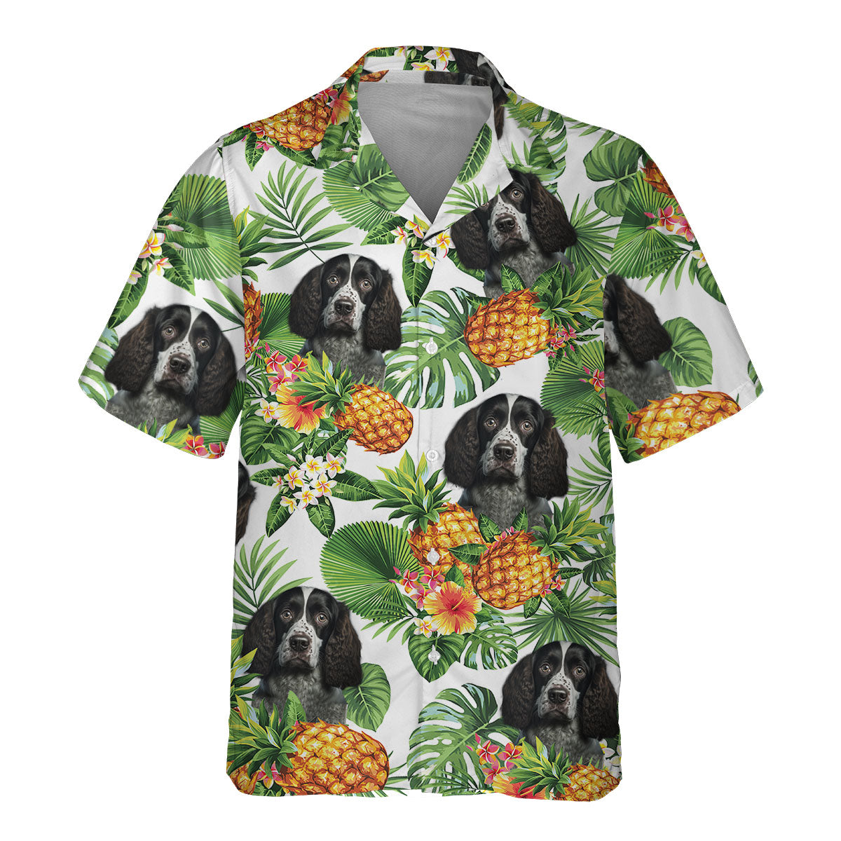 English Springer Spaniel AI - Tropical Pattern Hawaiian Shirt