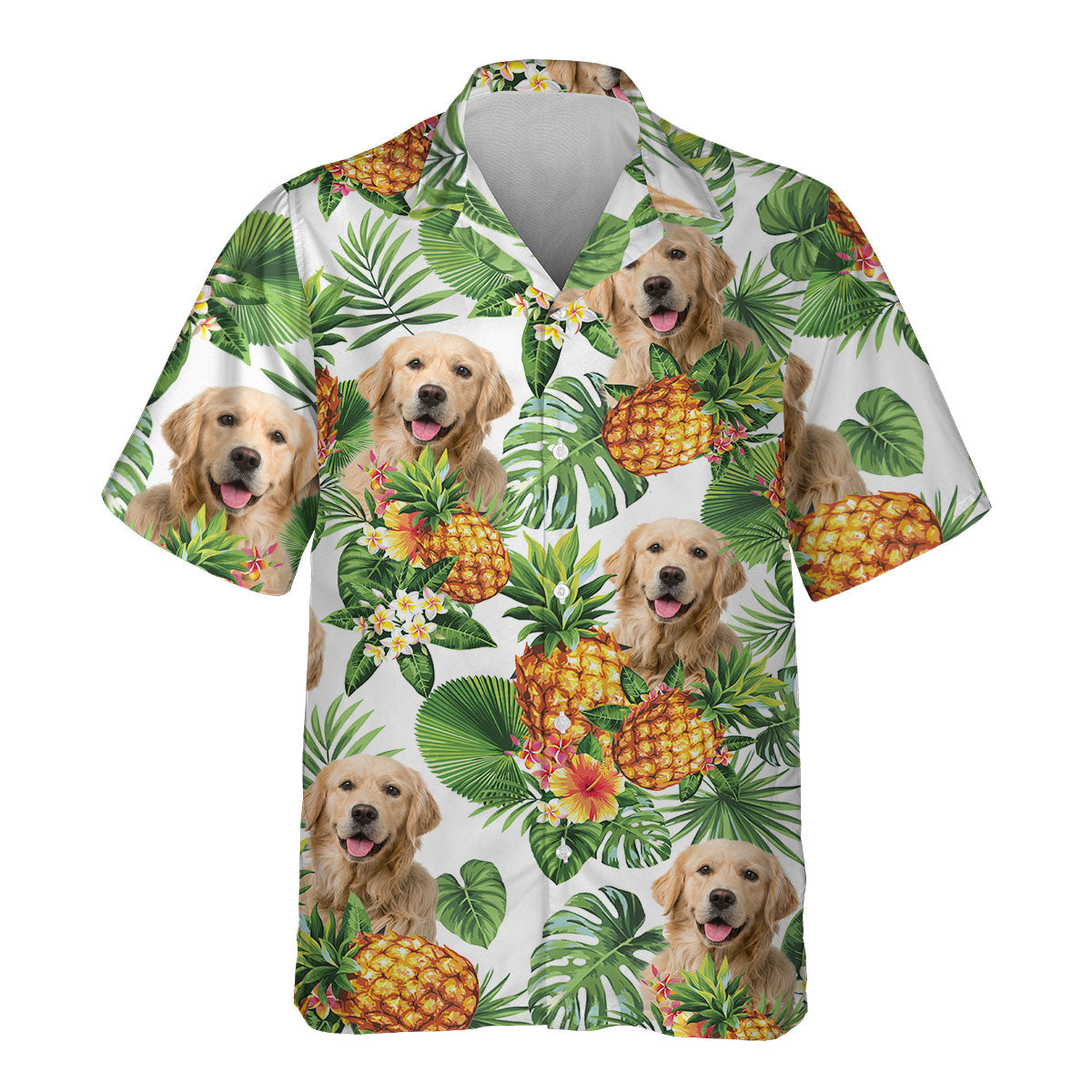 Golden Retriever - Tropical Pattern Hawaiian Shirt