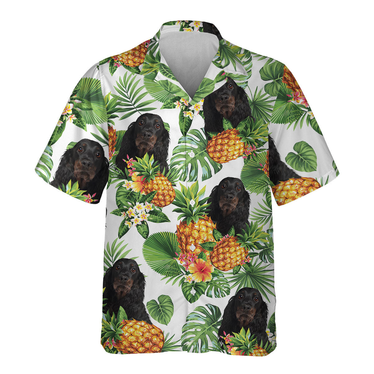 Gordon Setter - Tropical Pattern Hawaiian Shirt