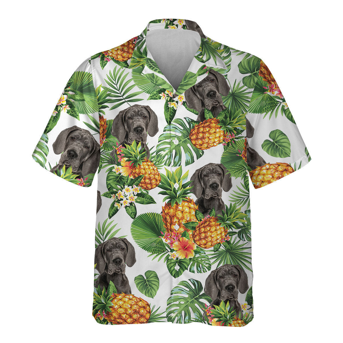 Great Dane - Tropical Pattern Hawaiian Shirt