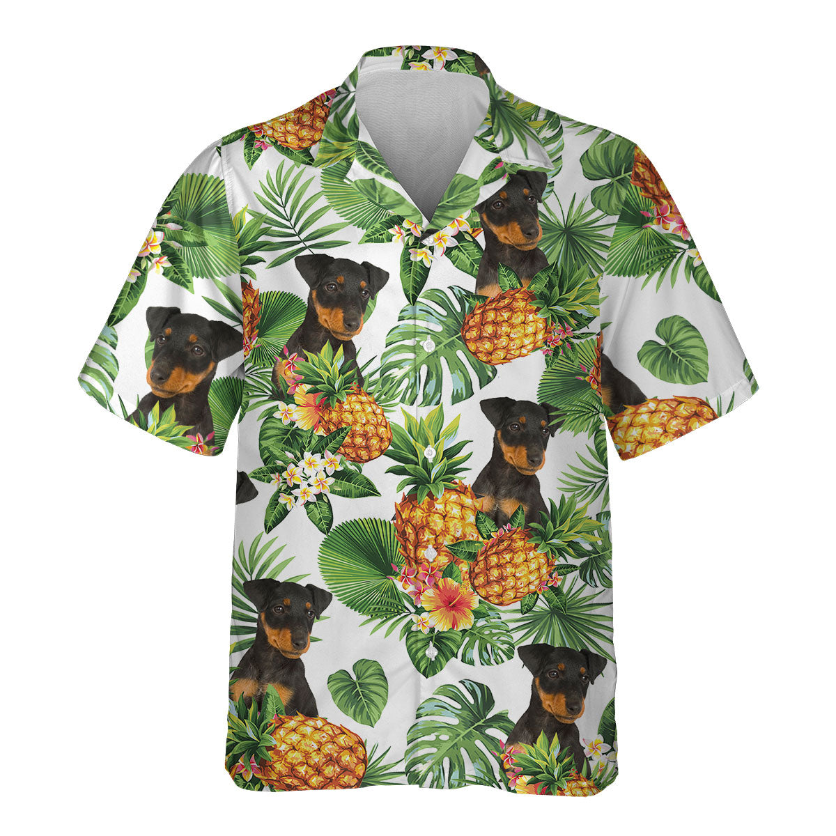 Jagdterrier - Tropical Pattern Hawaiian Shirt