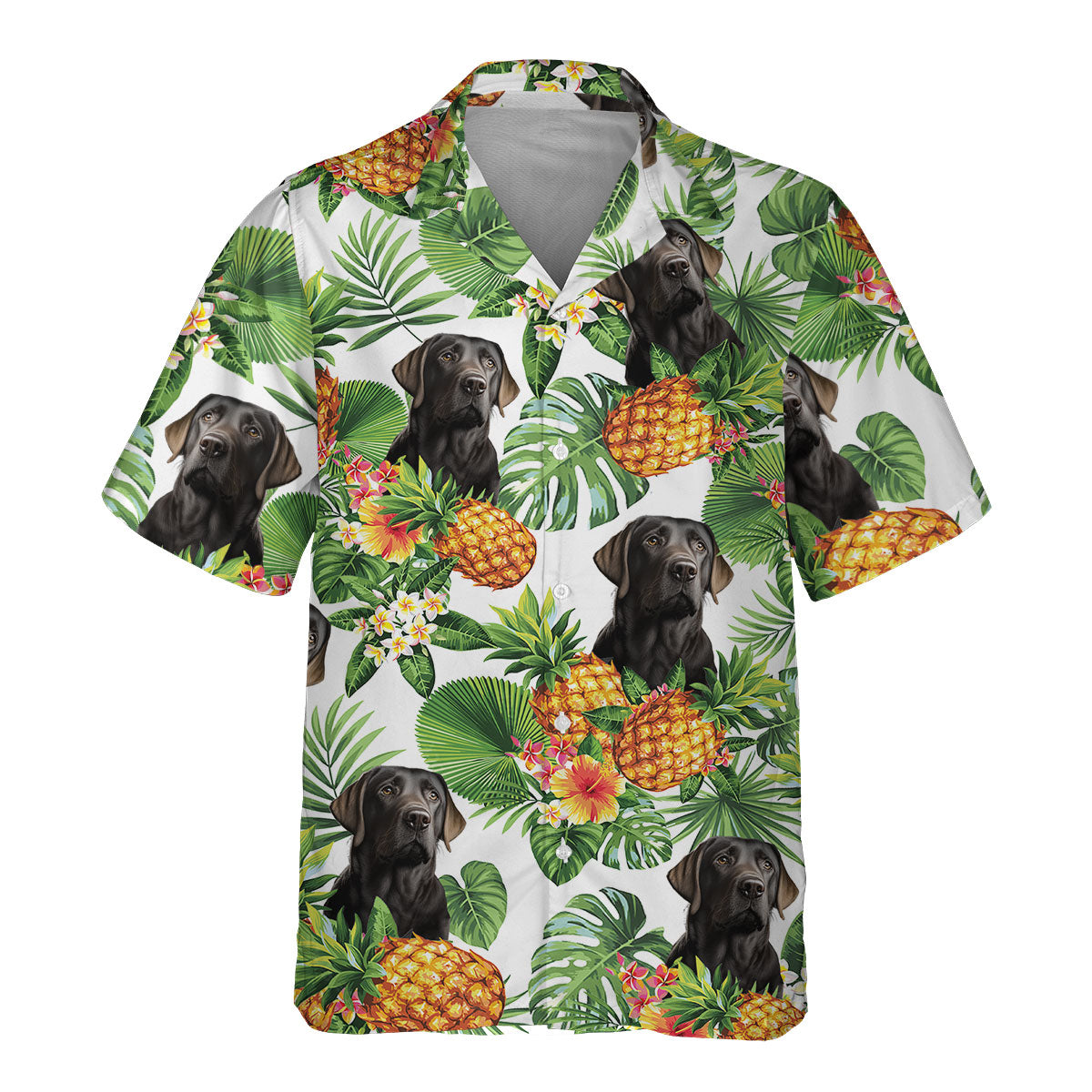 Labrador Retriever 1 AI - Tropical Pattern Hawaiian Shirt