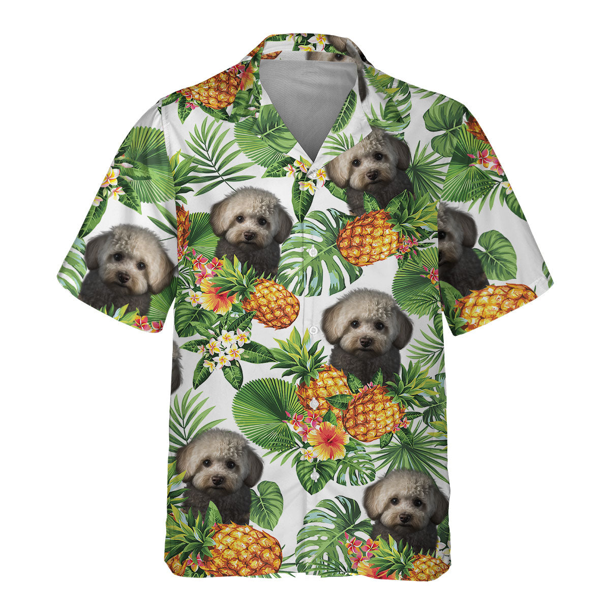 Maltipoo AI - Tropical Pattern Hawaiian Shirt
