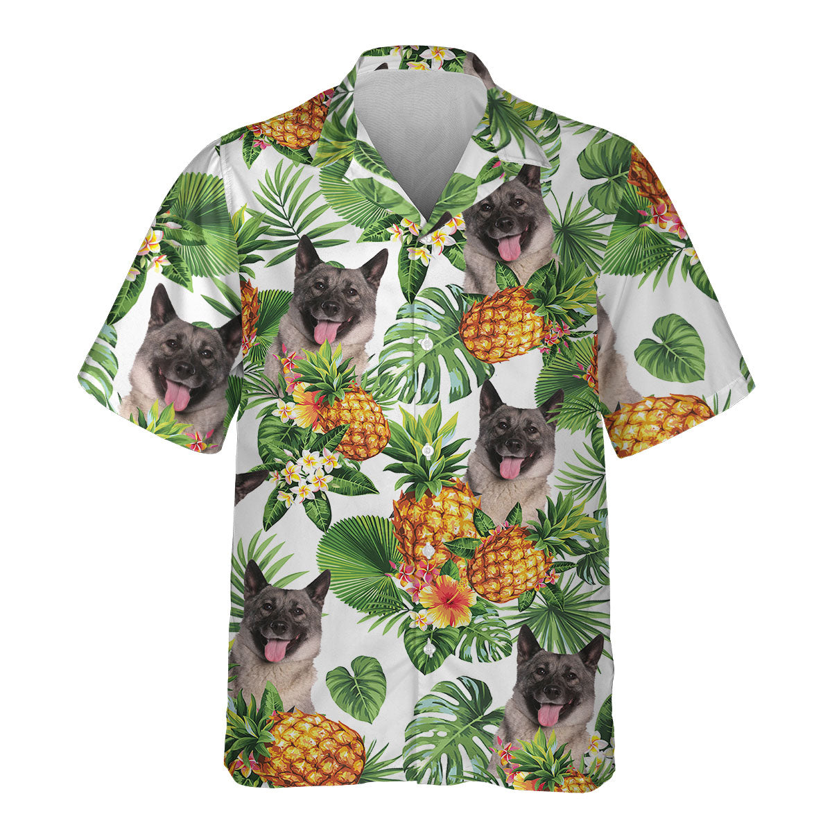 Norwegian Elkhound - Tropical Pattern Hawaiian Shirt