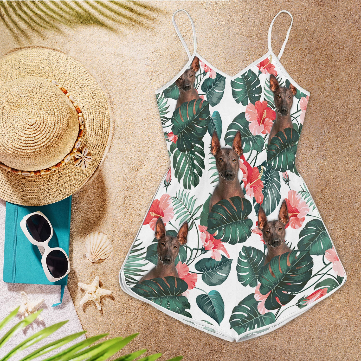 Peruvian Inca Orchid Pattern Sleeveless Romper