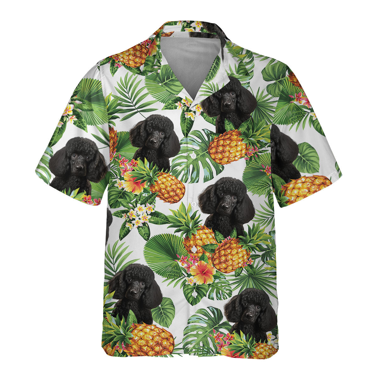Poodle AI - Tropical Pattern Hawaiian Shirt