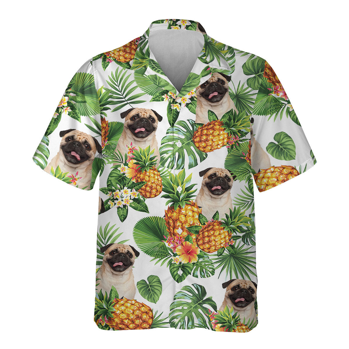 Pug - Tropical Pattern Hawaiian Shirt