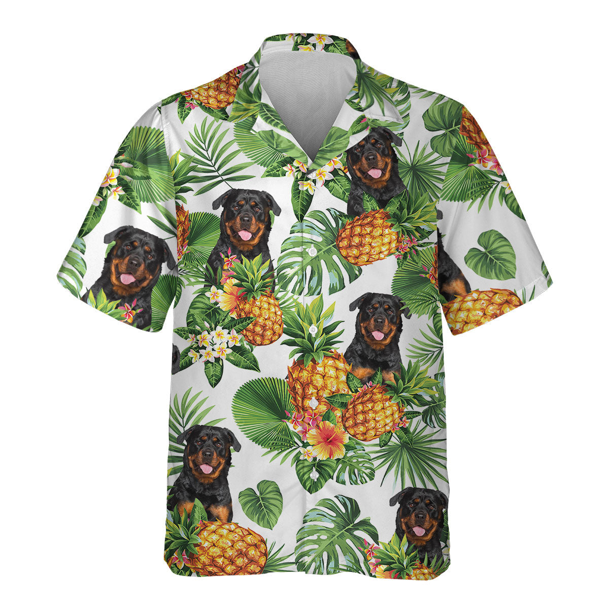 Rottweiler - Tropical Pattern Hawaiian Shirt