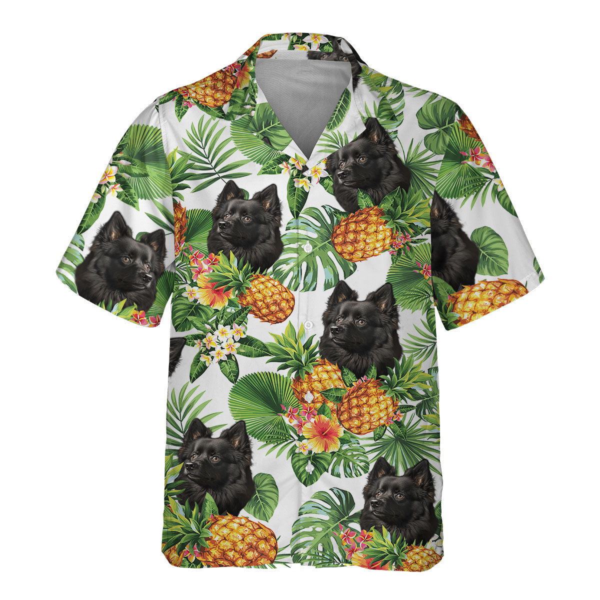 Schipperke AI - Tropical Pattern Hawaiian Shirt