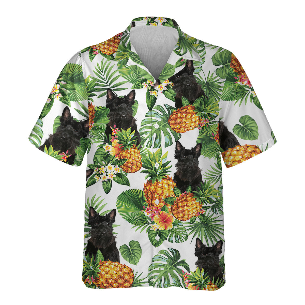 Scottish Terrier - Tropical Pattern Hawaiian Shirt