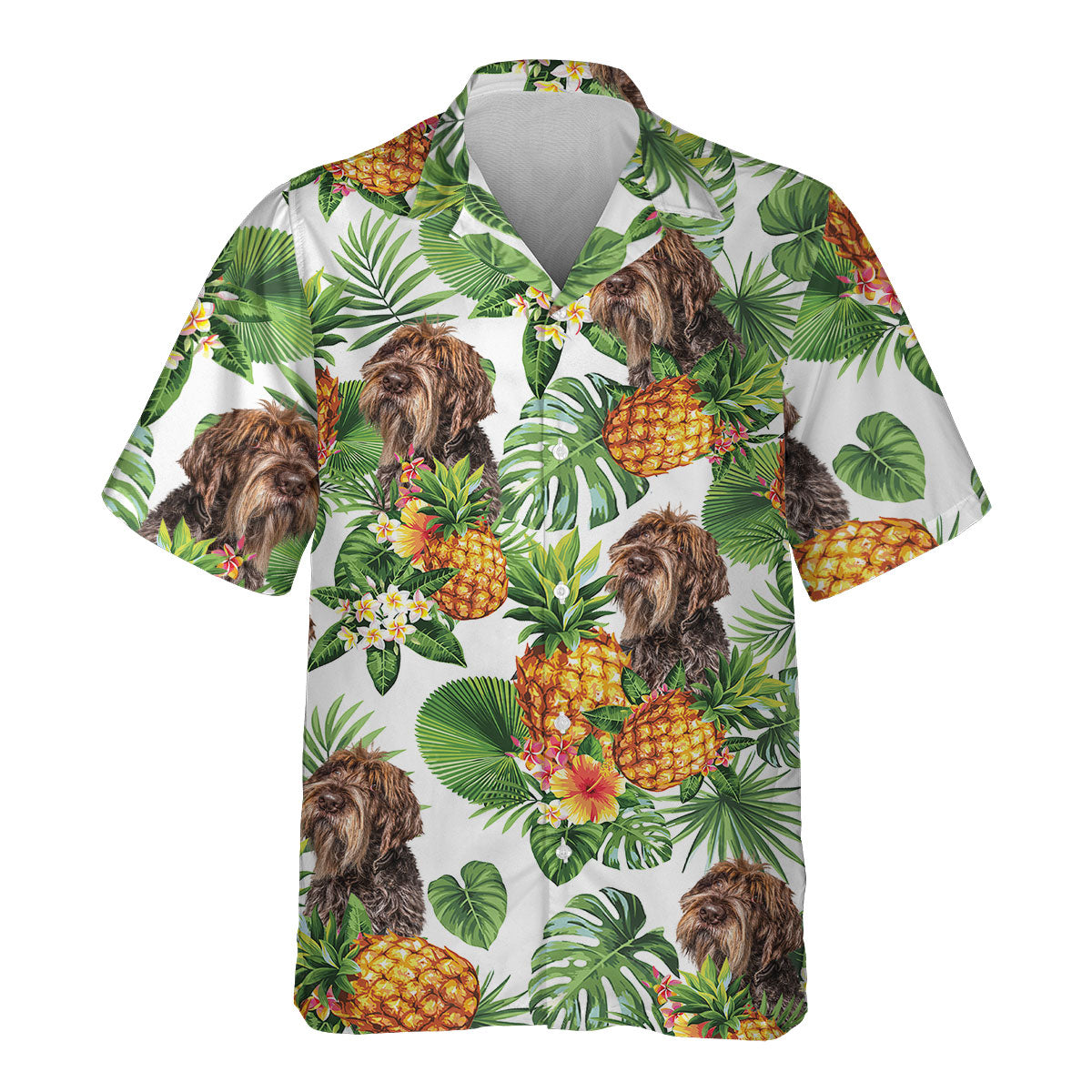 Wirehaired Pointing Griffon - Tropical Pattern Hawaiian Shirt