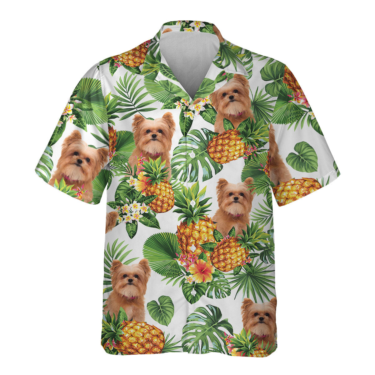 Yorkie Pom - Tropical Pattern Hawaiian Shirt