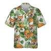 Akita Inu - Tropical Pattern Hawaiian Shirt