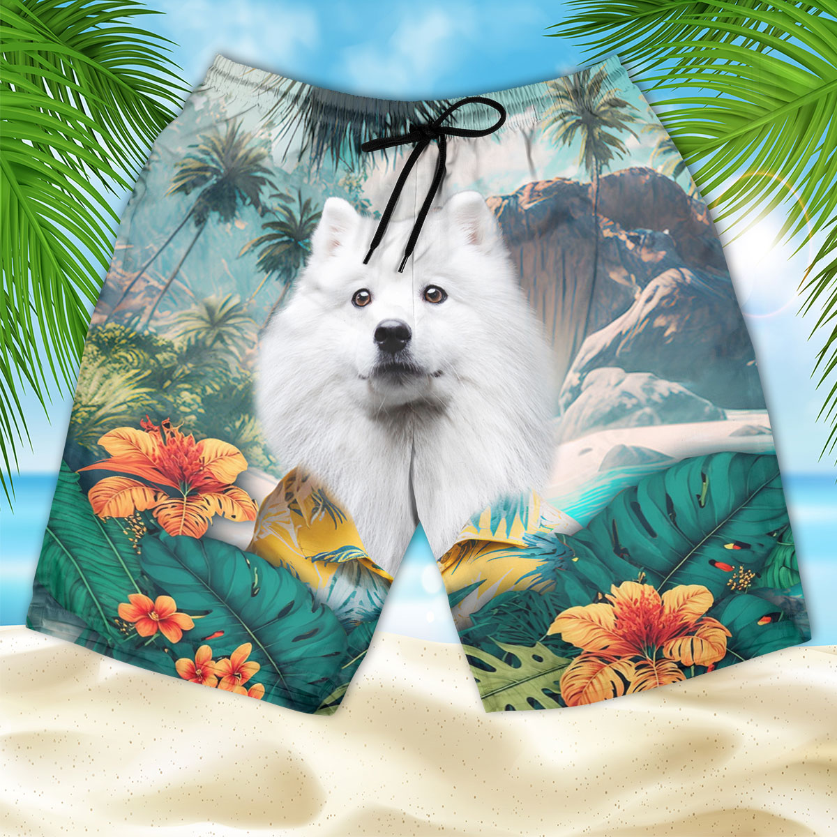 American Eskimo - 3D Men's Beach Short