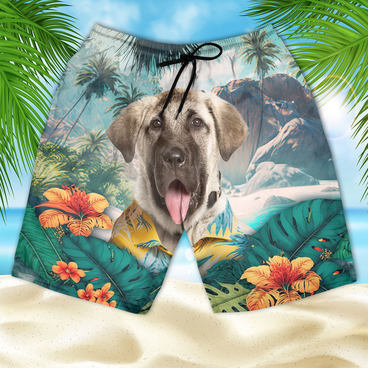 Anatolian Shepherd - 3D Men's Beach Short