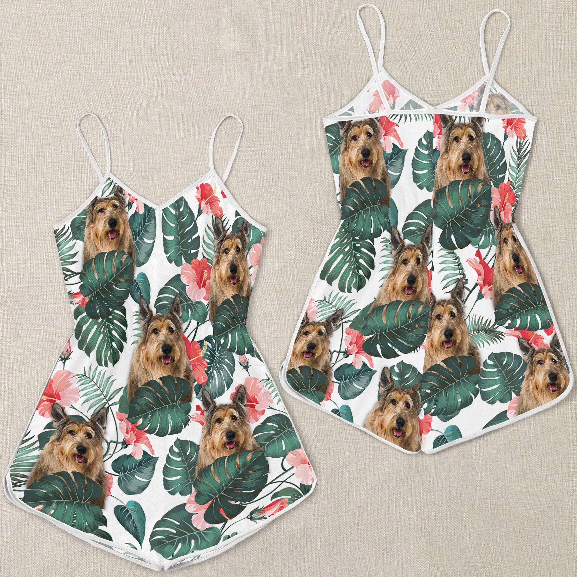 Berger Picard Tropical Pattern Sleeveless Romper