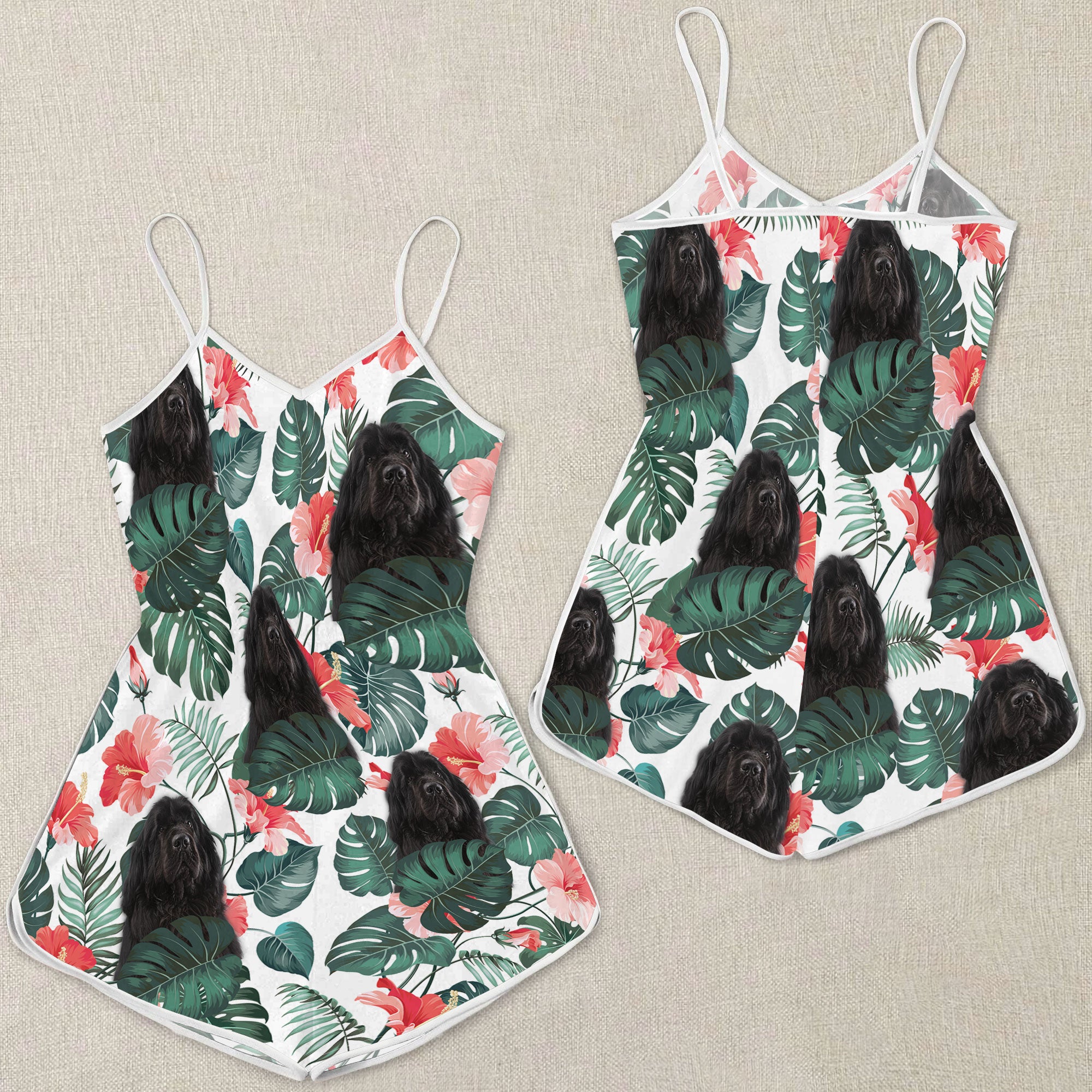 Newfoundland Pattern Sleeveless Romper