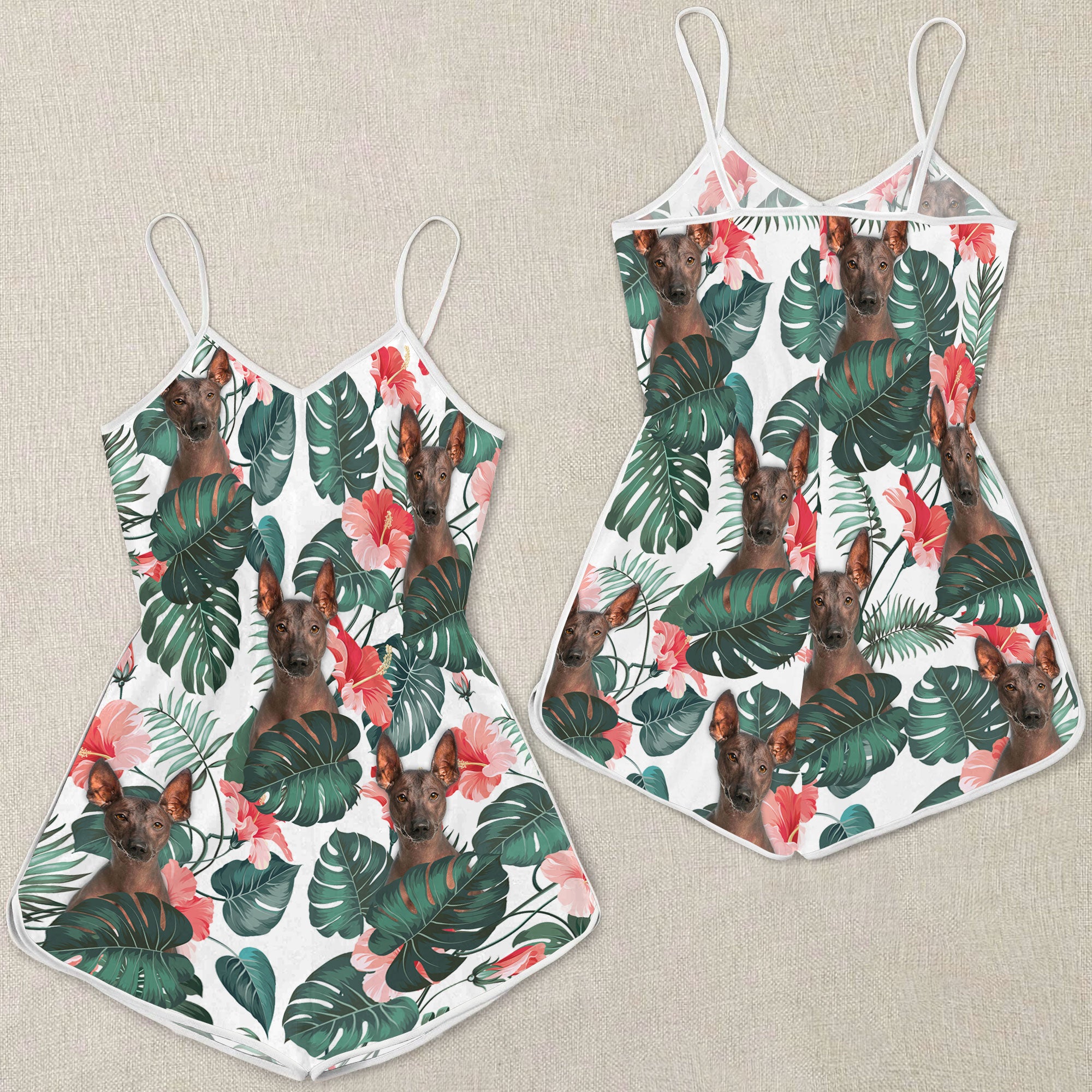 Peruvian Inca Orchid Pattern Sleeveless Romper