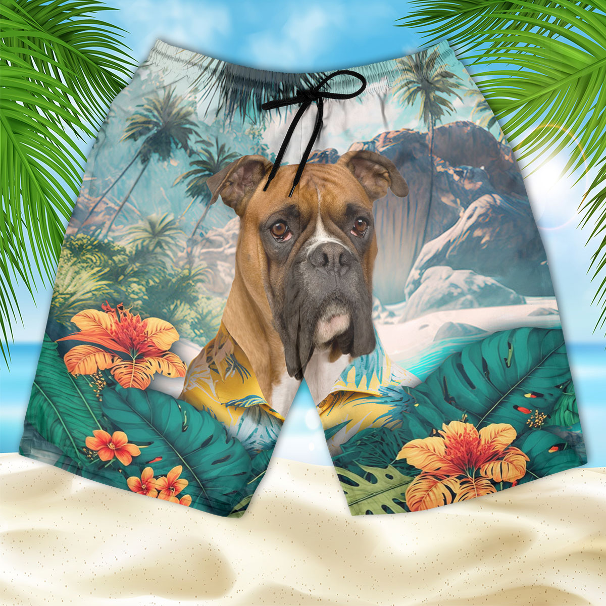 Boxer - 3D Men's Beach Short