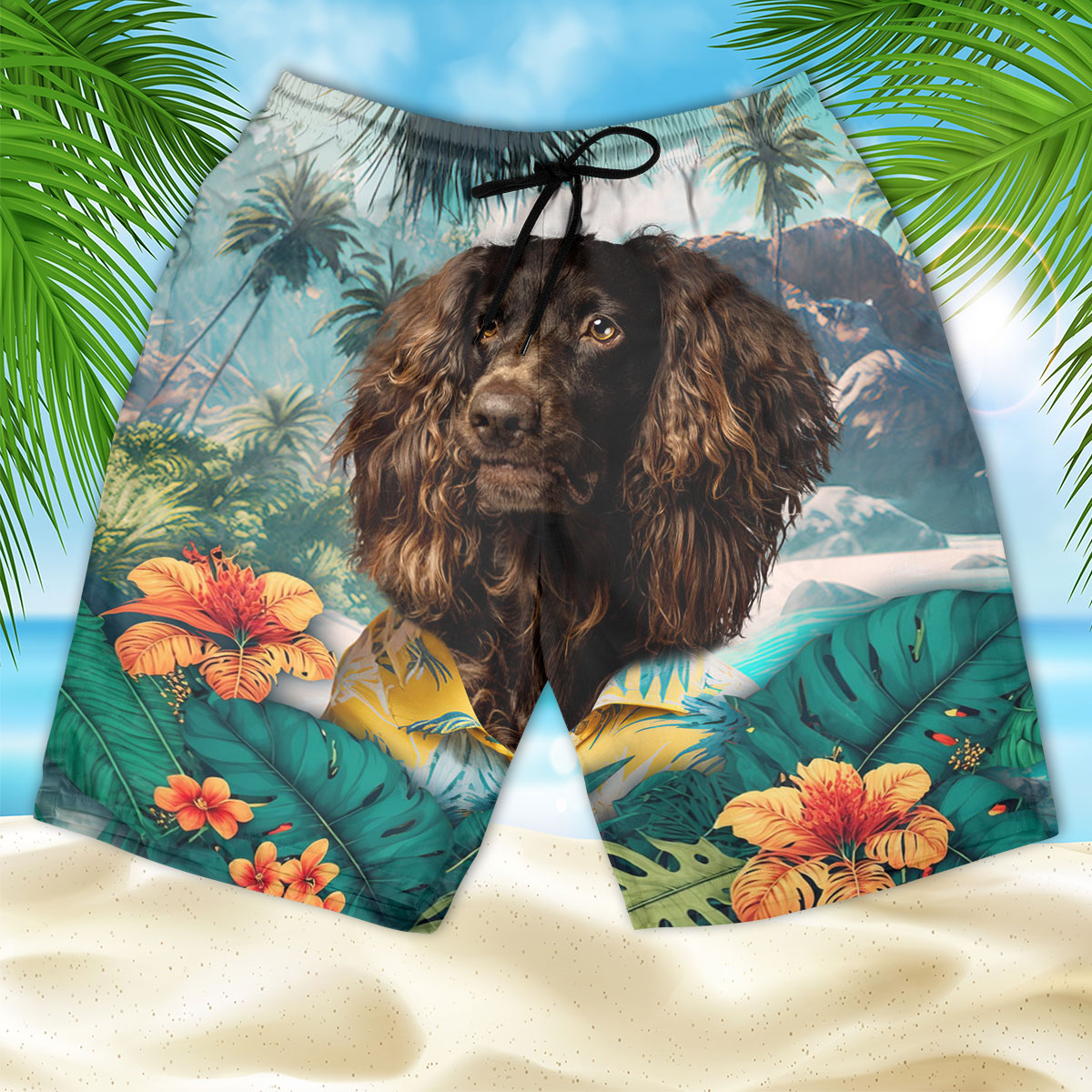 Boykin Spaniel - 3D Men's Beach Short