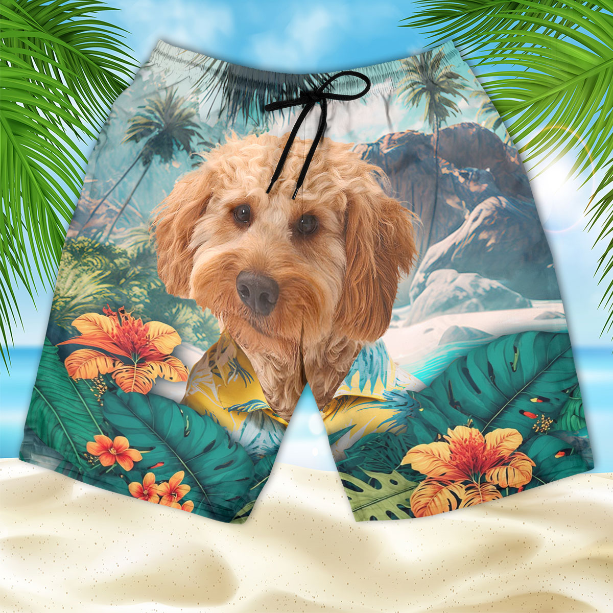 Cockapoo - 3D Men's Beach Short