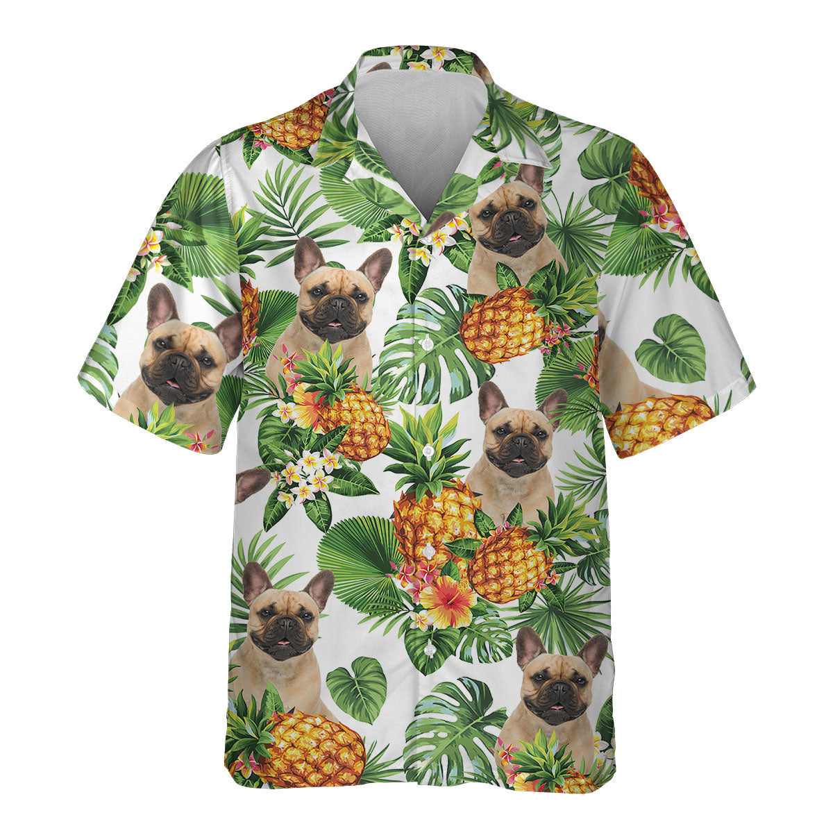 French Bulldog - Tropical Pattern Hawaiian Shirt