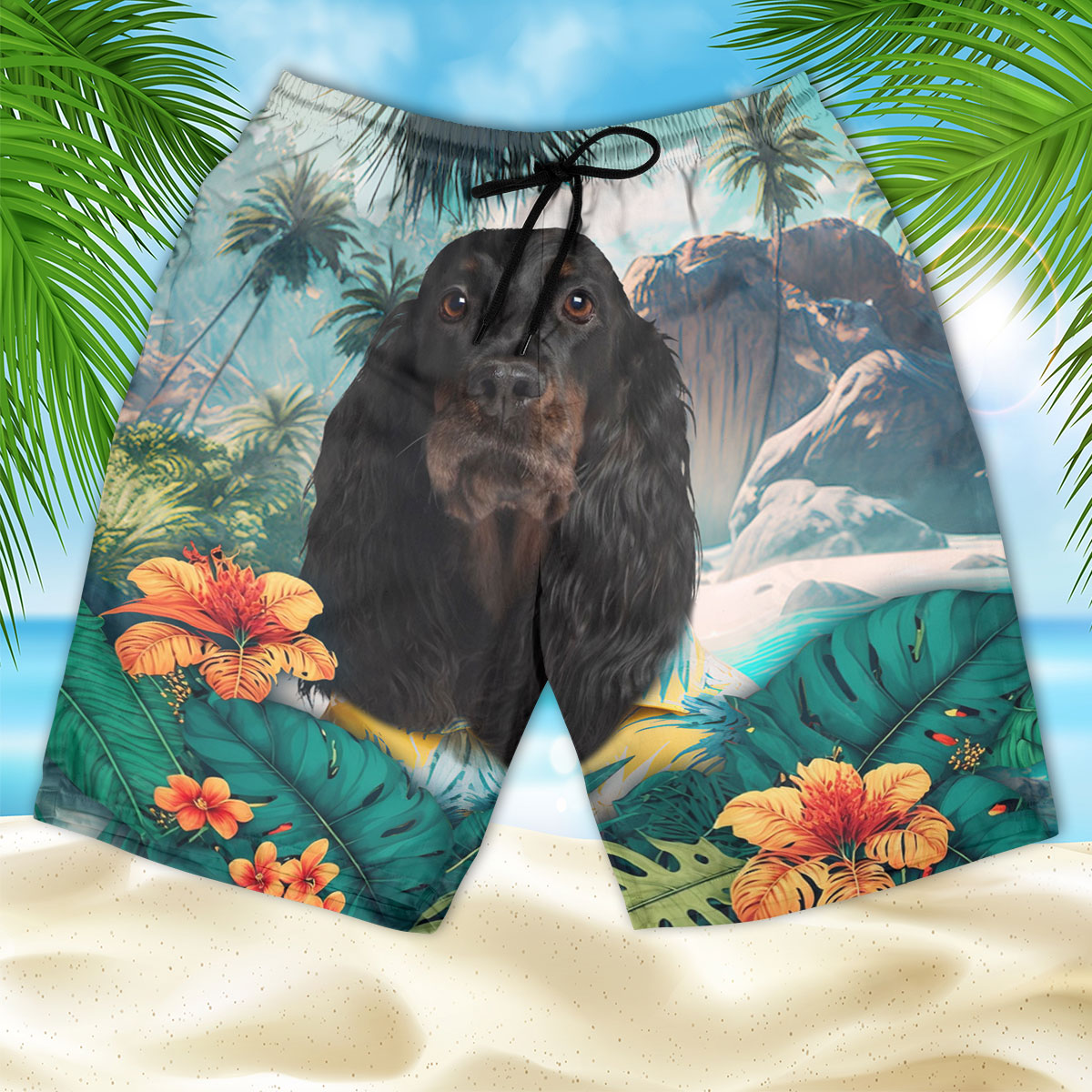 Gordon Setter - 3D Men's Beach Short