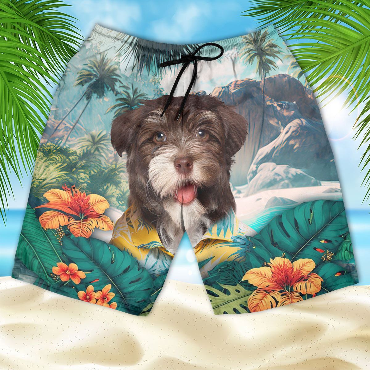 Havanese - 3D Men's Beach Short