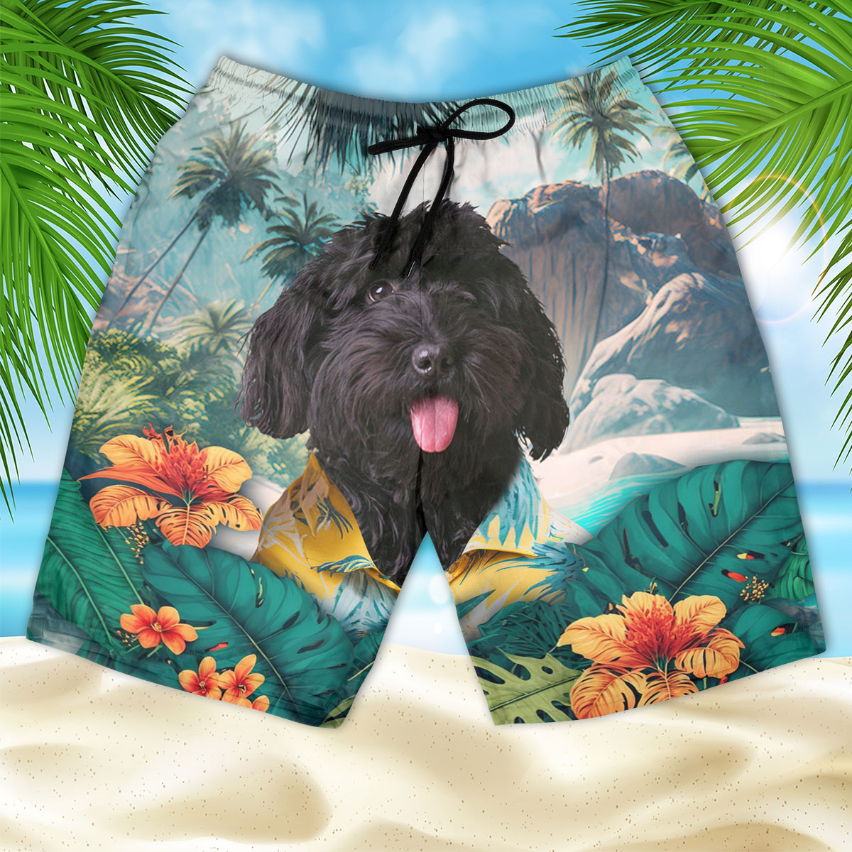 Labradoodle - 3D Men's Beach Short