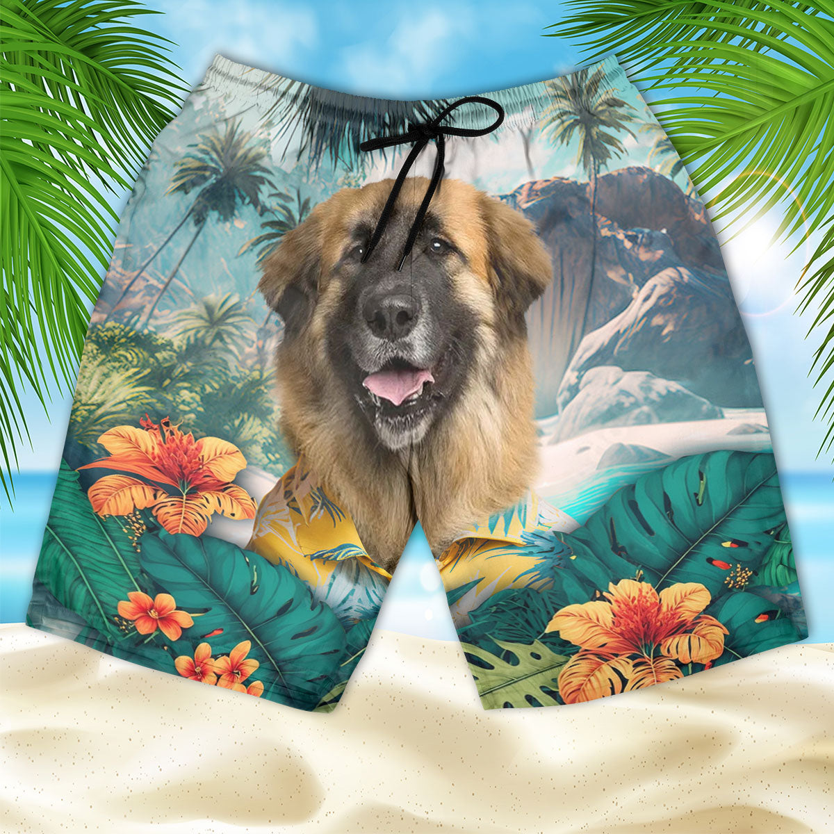 Leonberger - 3D Men's Beach Short
