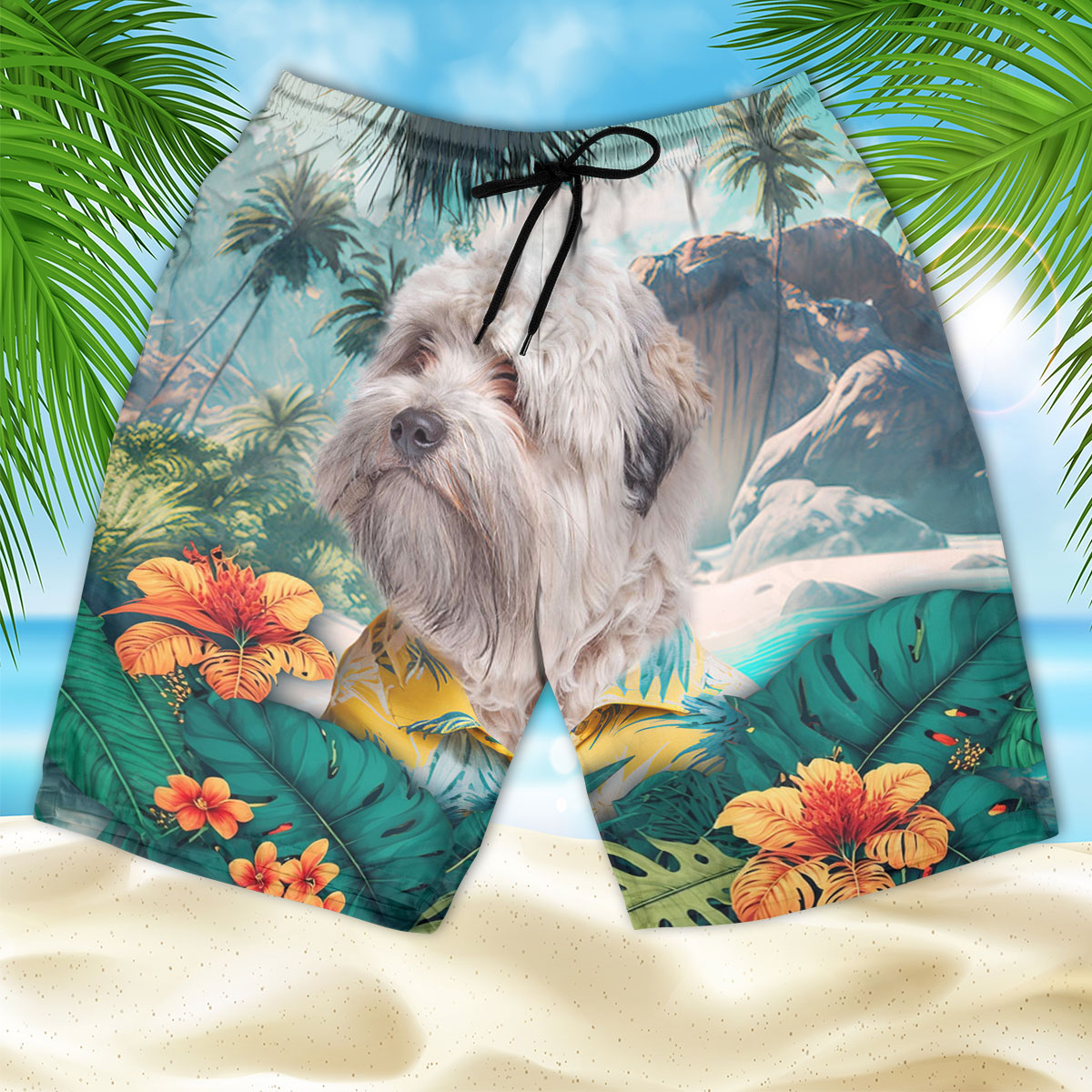 Little lion dog - 3D Men's Beach Short