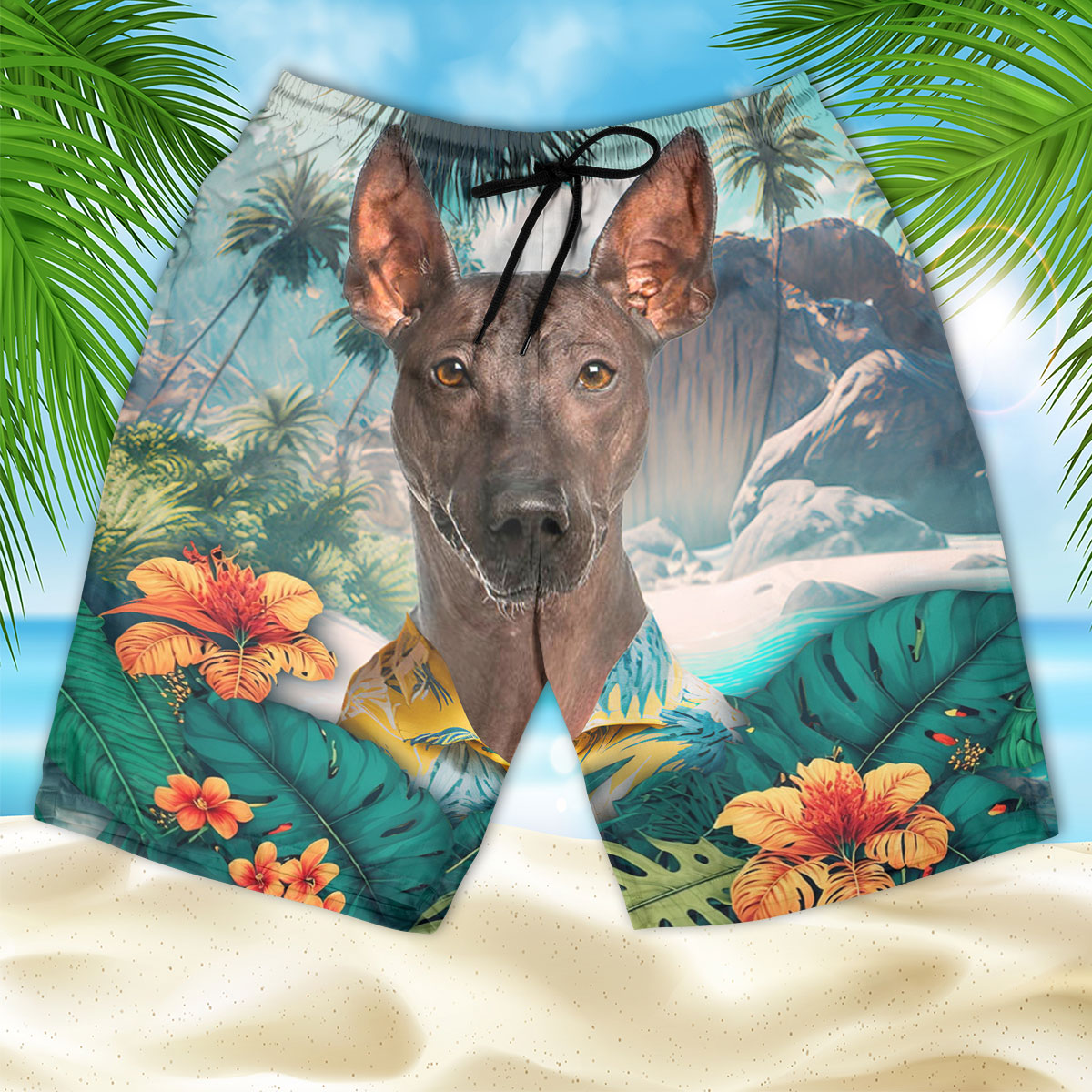 Peruvian Inca Orchid - 3D Men's Beach Short