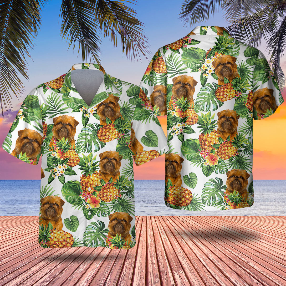 Griffon Brussels - Tropical Pattern Hawaiian Shirt