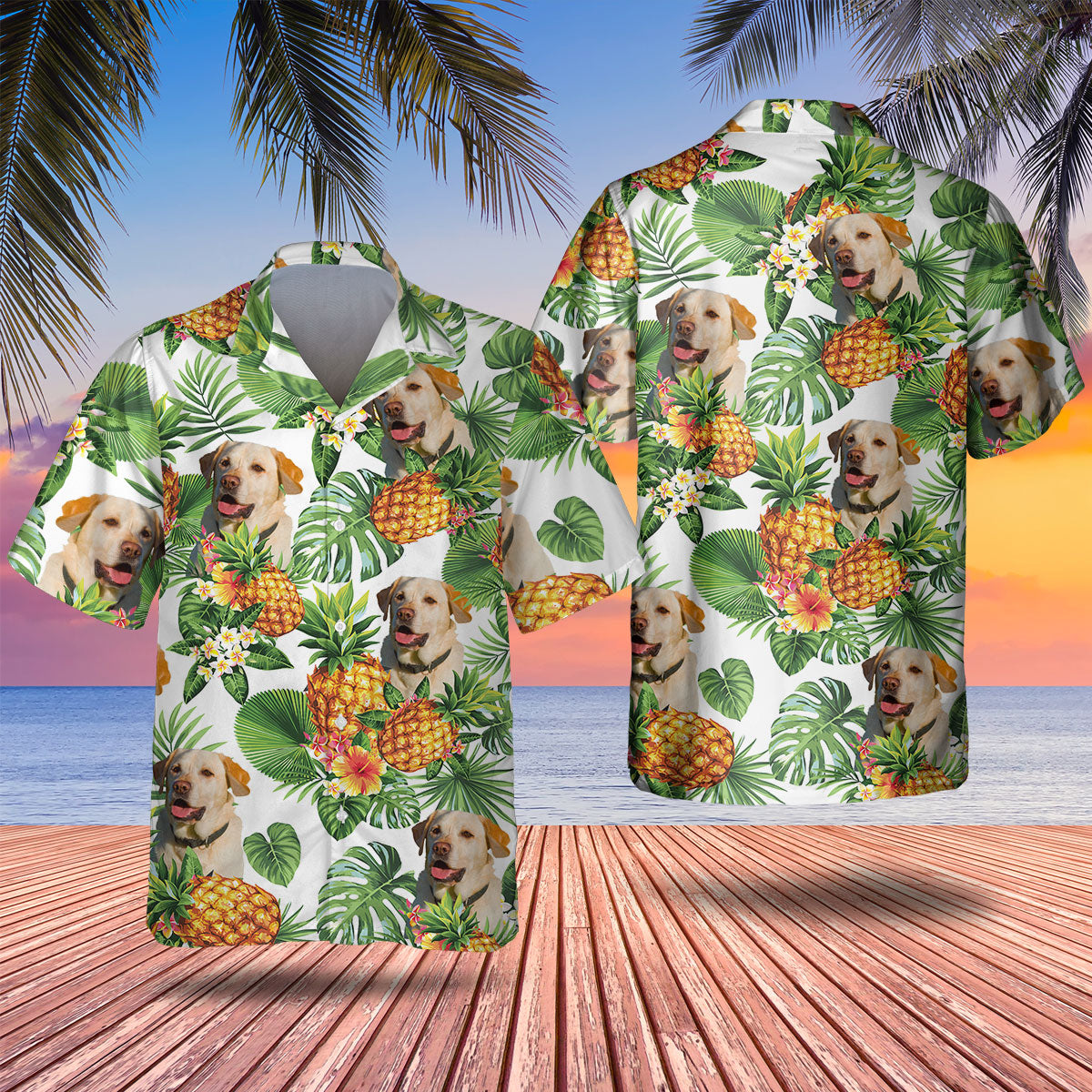 Labrador Retriever - Tropical Pattern Hawaiian Shirt