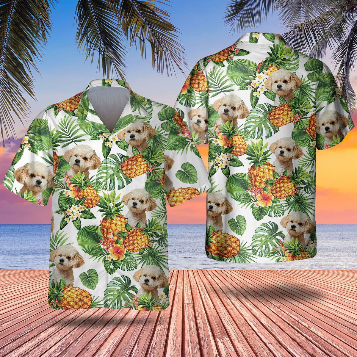 Maltipoo - Tropical Pattern Hawaiian Shirt